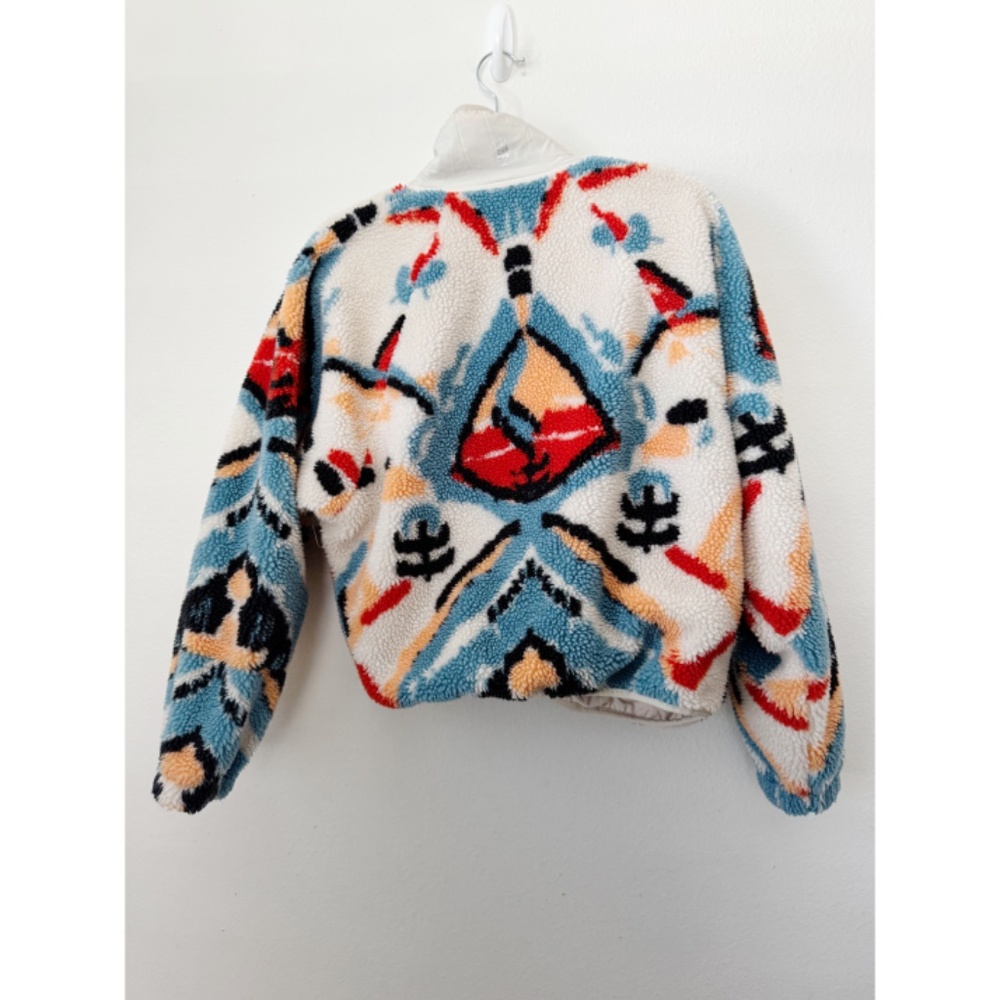 Free People Hit the Slopes Fleece Jacket in Multi Combo XS - Picture 5 of 10